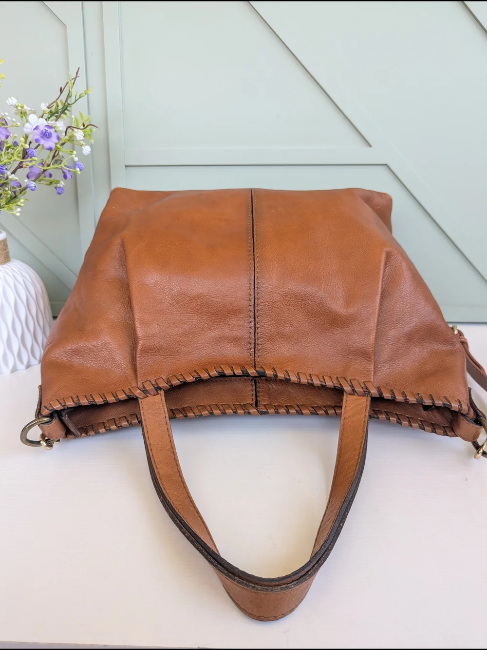 Vintage Patricia Nashfull-grain leather tote bag